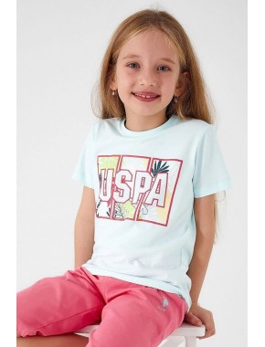  U.s. Polo Assn Colorful Leaves Yeşil Kız Çocuk Kapri Takım 