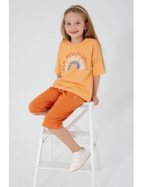 U.s. Polo Assn Inclined Writings  Kız Çocuk Kapri Takım