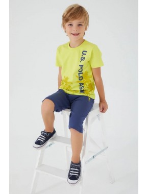 U.s. Polo Assn Pomegranate Flower Limon Erkek Çocuk Kapri Takım