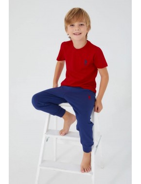 U.S. Polo Assn. Chirping Kırmızı Erkek Çocuk Kısa Kol Pijama Takım