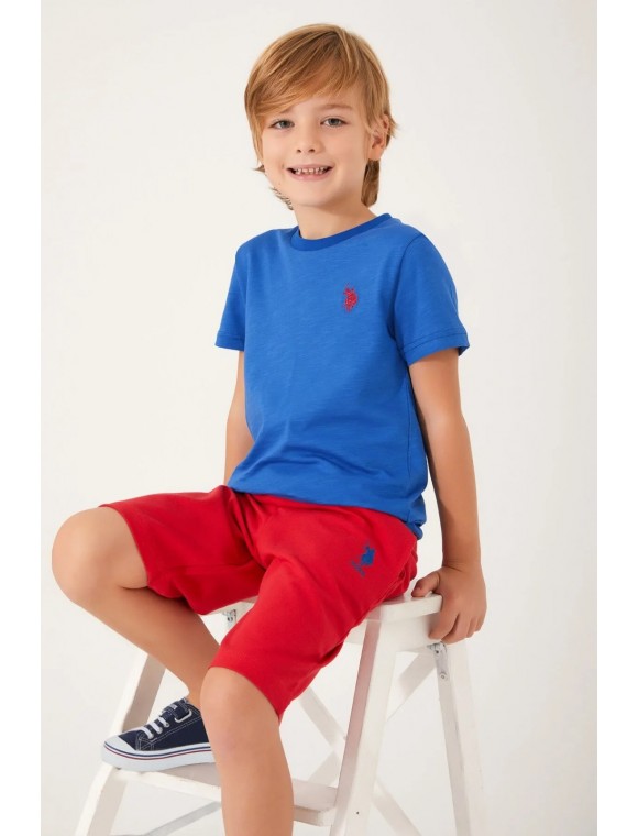 U.s. Polo Assn Live Naturals Mavi Erkek Çocuk Bermuda Takım