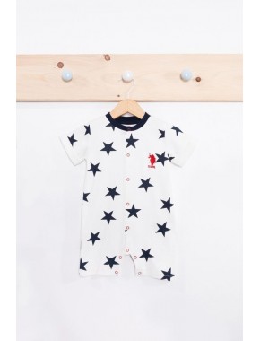 Assn Stars Krem Erkek Bebek Tulum