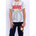 Avengers Lisanslı Marvel Krem Erkek Çocuk Bisiklet Yaka Pijama Takımı