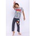 Avengers Lisanslı Marvel Krem Erkek Çocuk Bisiklet Yaka Pijama Takımı