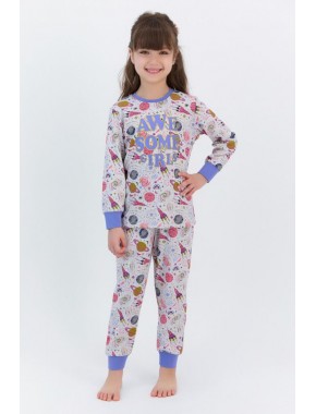 Awsome Girls Karmelanj Kız Çocuk Pijama Takımı