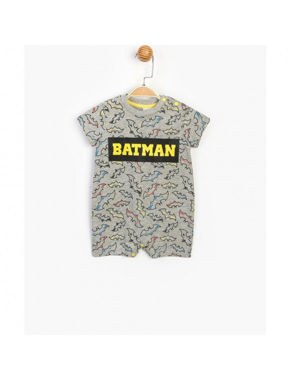 Batman Lisanslı Erkek Bebek Çıtçıtlı Şort Tulum 15580