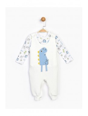 Bebek Ekru Salopet Takım 16350