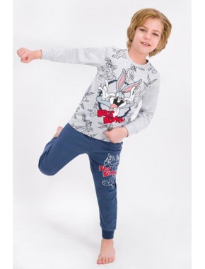Bugs Bunny Lisanslı Karamelanj Lisanslı Erkek Çocuk Pijama Takımı
