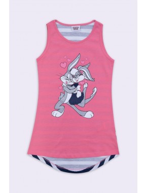 Bugs Bunny Lisanslı Lacivert Kız Çocuk Gecelik L1113-C