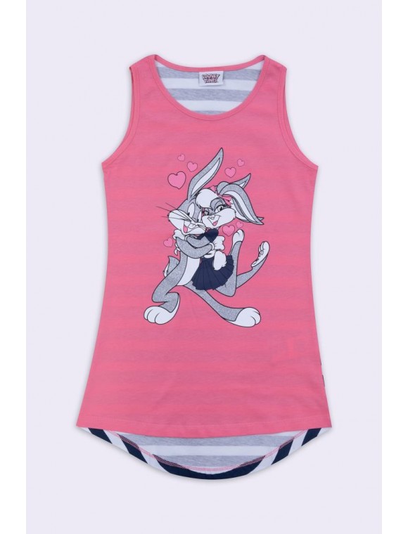 Bugs Bunny Lisanslı Lacivert Kız Çocuk Gecelik L1113-C