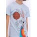 Bugs Bunny Lisanslı Space Jam Krem Erkek Çocuk Bermuda Takım