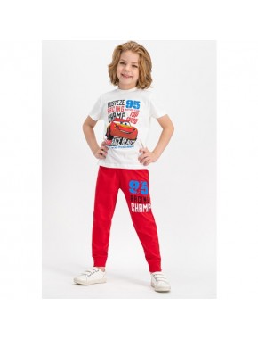 Cars Lisanslı Krem Erkek Çocuk Pijama Takımı