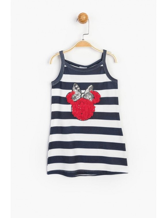 Disney Baby Minnie Mouse Kız Çocuk Askılı Pul Detaylı Elbise T20Y15506DSN01