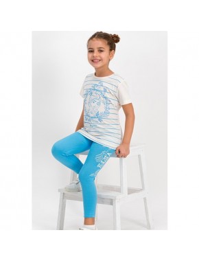 Karlar Ülkesi - Frozen Lisanslı Vanilya Kız Çocuk Tayt Pijama Takım