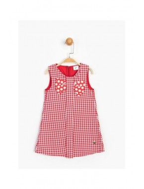 Kız Çocuk Fiyonklu Puanlı Elbise T20Y15409PNL01