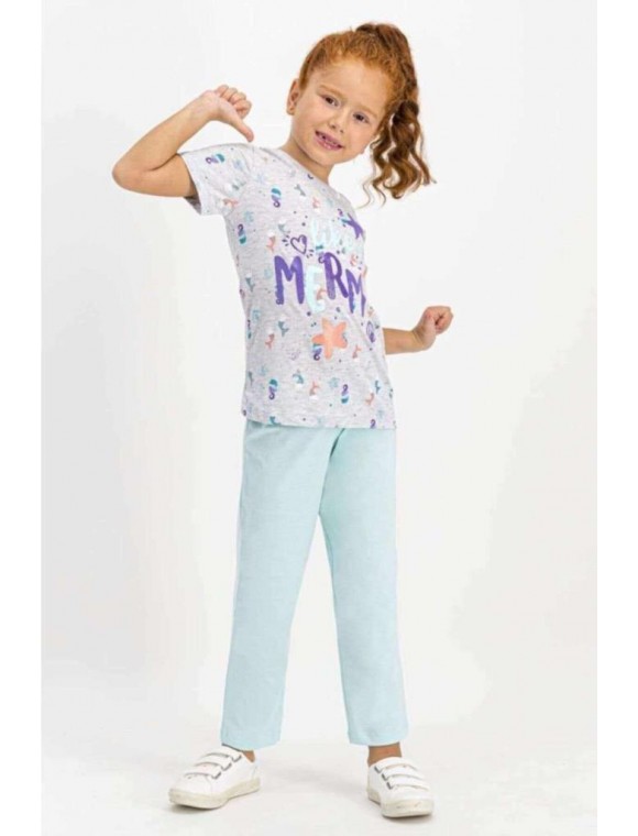Like Mermaid Karmelanj Kız Çocuk Pijama Takımı Rp1743-c
