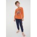 Lisanslı Authentic Kayısı Erkek Çocuk Uzun Kol Pijama Takım