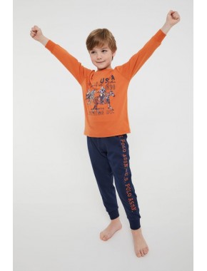Lisanslı Authentic Kayısı Erkek Çocuk Uzun Kol Pijama Takım