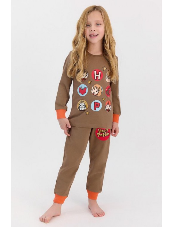 Lisanslı Kokonat Kız Çocuk Pijama Takımı