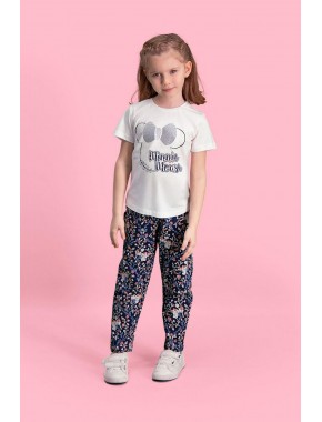 Mickey & Minnie Mouse Lisanslı Krem Kız Çocuk Pijama Takımı D4105-C-V2