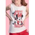 Mickey & Minnie Mouse Lisanslı Krem Kız Çocuk Şort Takım D4113-C-V1