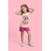 Mickey & Minnie Mouse Lisanslı Krem Kız Çocuk Şort Takım D4113-C-V1