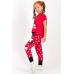 Mickey Mouse Lisanslı Kırmızı Kız Çocuk Pijama Takımı D4305-C
