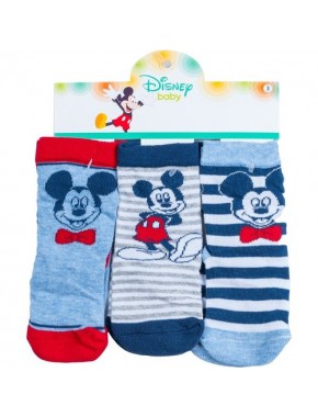 Mickey Mouse MC12323 Bebek 3'lü Soket Çorap