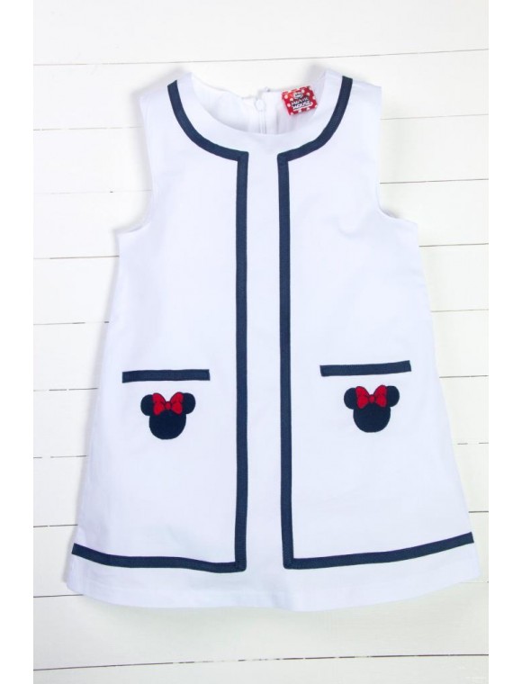 Minie Mouse Beyaz Elbise
