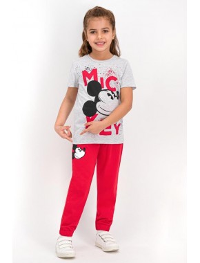 Minnie Mouse Lisanslı Karmelanj Kız Çocuk Pijama Takımı
