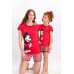 Minnie Mouse Lisanslı Kırmızı Kız Çocuk Şort Takım D4318-C