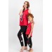 Minnie Mouse Lisanslı Kırmızı Kız Çocuk Tayt Pijama Takım