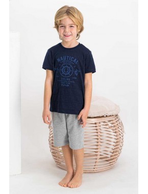 Nautical Sailing Lacivert Erkek Çocuk Bermuda Takım
