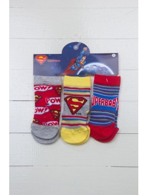 Superman Bebek Çorap 3'lü Soket Çorap 14183