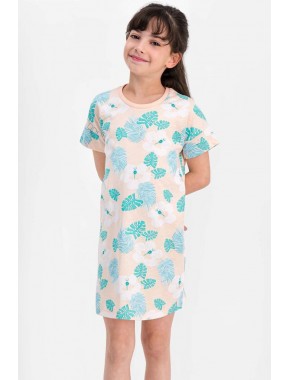 Tropical Yavruağzı Kız Çocuk Homewear Elbise RP1788-C