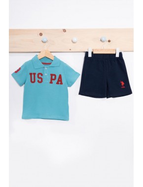 U.S. Polo Assn Cam Göbeği Erkek Bebek Yakalı Kısa Kollu Takım