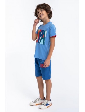 U.s. Polo Assn Indigo Erkek Çocuk Bermuda Takım