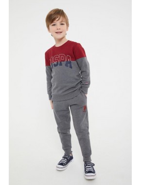 U.s. Polo Assn Lisanslı Bordo Erkek Çocuk Eşofman Takım