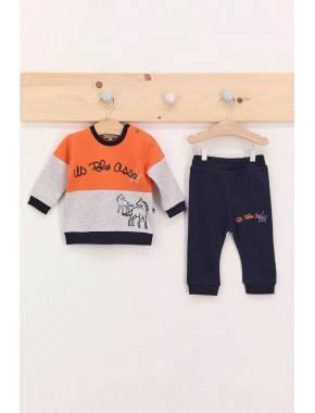 U.s. Polo Assn Turuncu Erkek Bebek Eşofman Takımı